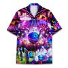 Neon Bowling Ball Hawaiian Shirts for Men Colourful Bowling Pins Button Down Shirt Mens Cool Hawaiian Shirts Short Sleeve view 1
