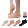 Tamlien Yoga Socks, Pilates Grip Socks 4 Pairs Non-Slip Socks for Yoga, Barre, Sports Home Slipper Socks Barefoot Workout Pregnant Crew Socks (Black/Light Pink/Orage/White view 1