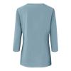 slqdgmryz 3/4 Length Sleeve Womens Tops Raglan Crew Neck T Shirts Casual Dressy Blouses Three Quarter Layering Tuinc Tops Summer Tops for Women 2025 Raglan Shirt Women, Light Blue, Small view 3