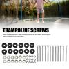 POENVFPO 12 Pack Trampoline Screws, Galvanized Steel Trampoline Replacement Screw Parts, Enhance Stability Long Trampoline Screws Bolts and Nuts Set view 4