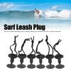 POENVFPO Surfboard Leash Leg Rope Plug with Detachable Slots, Nylon Plastic Surf Leash Plugs Suit for Water Sports Replacement Accessories (6 Pieces) (Black) view 3