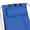 1/2/5PCS Adjustable Portable Beach Chair with Headrest and Cup Holder, High-Strength Blue, Lightweight Foldable Chair for Outdoors, Camping, and Beach (2) view 4