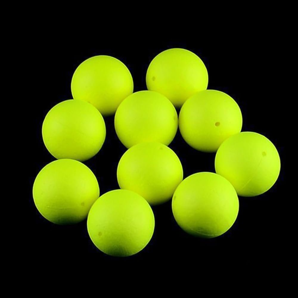 TopHomer 100 Pcs Fishing Floats Balls Foam Floats Fishing Line Floats Balls Set Fishing Accessory(Yellow,10#)
