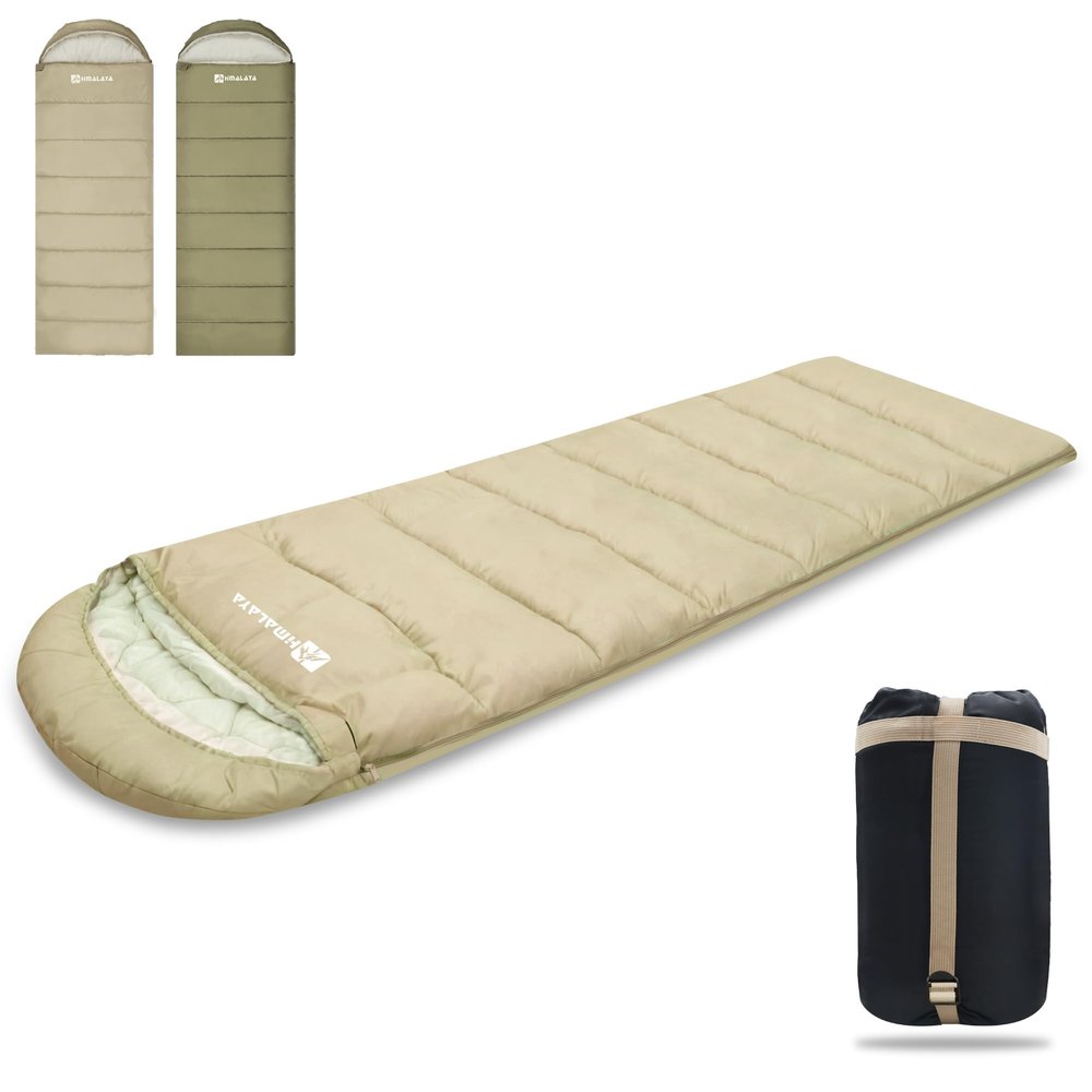 Backpacking Sleeping Bags for Adults, Unzip to Blanket, Waterproof, Lightweight, Camping, Portable Sleeping Bags Outdoor Travel Hiking(4lb-Tan)