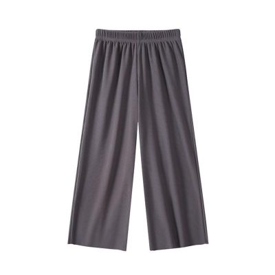 NineFit Basics Girls Summer Thin Solid Color Elastic Band Loose Casual Straight Pants 9m Baby Girl Clothes (Dark Gray, 5-6 Years)
