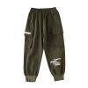 Baby Boys' and Toddler Pull on Cargo Jogger Pants Multi Pocket Casual Hiking Trousers for Kids Hip Hop (AG, 4-5 Years) view 1