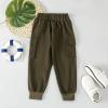 Baby Boys' and Toddler Pull on Cargo Jogger Pants Multi Pocket Casual Hiking Trousers for Kids Hip Hop (AG, 4-5 Years) view 4