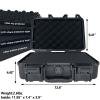 LAFENLIN Handgun Case Lockable-Firearm Travel Case with 4 TSA Locks Included Waterproof Hard Gun Case for Pistol 12.6 x 9.41 x 4.42 Inches Gun Storage Case with Foam view 3