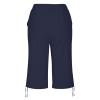 Women Linen Shorts Summer Knee Length Pants Elastic Waist Bermuda Shorts Beach Capris Sweat Lounge Shorts with Pockets Womens Plus Size Cotton Half Pant 2024 Outfits for Business Casual Work Vacation view 3