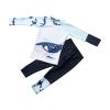 NineFit Basics Toddler Boys Rashguard Two Swimsuits Kids Long Sleeve Sunsuits Surf Bathing Suit Swimwear SweatShorts (Blue, 9-11 Years) view 1