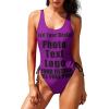 Custom Womens Bathing Suit Personalized Tummy Control Swimsuit Adjustable Swimwear Cover Style08 Darkmagenta view 1