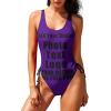 Bathing Suits Customize with Your Unique Design Womens Tummy Control Bathing Suits Personalized Swimsuit Adjustable Style11 Deeppurple view 1