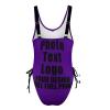 Bathing Suits Customize with Your Unique Design Womens Tummy Control Bathing Suits Personalized Swimsuit Adjustable Style11 Deeppurple view 4