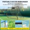 CasaCulina 2-in-1 Portable Soccer Rebounder Net, 6ft x 4.7ft Dual Side Soccer Bounce Back Net, Soccer Rebounder Board Wall with Portable Bag, Soccer Trainer for Team Solo Training, Passing, Volley view 2