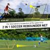CasaCulina 2-in-1 Portable Soccer Rebounder Net, 6ft x 4.7ft Dual Side Soccer Bounce Back Net, Soccer Rebounder Board Wall with Portable Bag, Soccer Trainer for Team Solo Training, Passing, Volley view 3