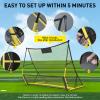 CasaCulina 2-in-1 Portable Soccer Rebounder Net, 6ft x 4.7ft Dual Side Soccer Bounce Back Net, Soccer Rebounder Board Wall with Portable Bag, Soccer Trainer for Team Solo Training, Passing, Volley view 4