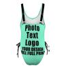VYNTHORIN Customize Women's Adjustable Bathing Suits with Your Design Personalized Tummy Control Sporty Swimsuit Style01 Aquamarine view 4