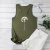 HGps8w Racerback Tank Tops for Women Back Dandelion Printed Chic Sleeveless Loose Fit Summer Yoga Workout Camisole Shirts view 4