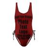 Bathing Suits Customize with Your Unique Design Womens Tummy Control Bathing Suits Personalized Swimsuit Adjustable Style16 Maroon view 2