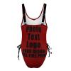 Bathing Suits Customize with Your Unique Design Womens Tummy Control Bathing Suits Personalized Swimsuit Adjustable Style16 Maroon view 4