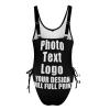 Bathing Suits Customize with Your Unique Design Womens Tummy Control Bathing Suits Personalized Swimsuit Adjustable Style36 Black view 4