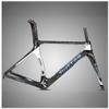 HIMALO Carbon Road Bike Frameset 700C Wind-Breaking Racing Frame 46/48/50/52/54cm QR 100/130mm C Brake Frame with Fork and Seat Tube(Silver,48CM) view 1
