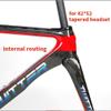 HIMALO Carbon Road Bike Frameset 700C Wind-Breaking Racing Frame 46/48/50/52/54cm QR 100/130mm C Brake Frame with Fork and Seat Tube(Silver,48CM) view 3
