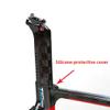 HIMALO Carbon Road Bike Frameset 700C Wind-Breaking Racing Frame 46/48/50/52/54cm QR 100/130mm C Brake Frame with Fork and Seat Tube(Silver,48CM) view 4
