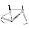 HIMALO Gravel Bike Frameset 700c Carbon Road Bike Frame 45/48/51/54cm Thru Axle F12x100mm/R12x142mm Disc Brake Frame Internal Routing Lightweight(Silver,51CM) view 1