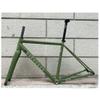 HIMALO Aluminum Alloy Road Bike Frameset 700C Disc Brake Frame + Carbon Fork 12X100mm/12X142mm Thru Axle Frame Set 44/47/50/53/56CM BSA68(Green,56cm)