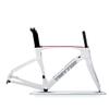 HIMALO Carbon Road Bike Frameset Breaking Wind Off Road Racing Frame Thru Axle Disc Brake Bicycle Frame 46/48/50/52/54cm Internal Routing,for 700c Wheels(White red,54CM) view 1