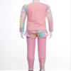 iiniim 3Pcs Kids Anti-UV Swimsuit Swimwear Girls Rash Guard Set Rash Shirts and Swim Shorts Pants Set Pink 5-6 Years view 3