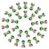 MUUNNN 50pcs Dumbbell Eyes Fly Tying, Fly Tying Eyes Realistic Brass Fly Tying Barbell Eyes(3.2mm,Green) view 1