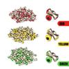 MUUNNN 50pcs Dumbbell Eyes Fly Tying, Fly Tying Eyes Realistic Brass Fly Tying Barbell Eyes(3.2mm,Green) view 3