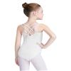 Daydance Sleeveless White Dance Leotards for Girls, Double Breast Basic Ballet Outfit for Training, Performance, Recitals, view 1