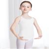 Daydance Sleeveless White Dance Leotards for Girls, Double Breast Basic Ballet Outfit for Training, Performance, Recitals, view 2
