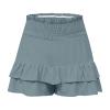 Daily Clearance,Shorts for Women, Bermuda Shorts for Women 2162 Summer High Waisted Ruffle Shorts Floral Pleated Hem Casual Pants,Clearance,L,J view 4