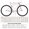 HIMALO 700C Road Bike Frameset Carbon C Brake Frame 45/48/51/54CM BB86 100/130mm QR Frame Set Full Internal Routing(48CM Silver) view 2