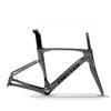 HIMALO Carbon Road Bike Frameset Breaking Wind Off Road Racing Frame Thru Axle Disc Brake Bicycle Frame 46/48/50/52/54cm Internal Routing,for 700c Wheels(Dark Gray,50CM) view 1