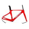HIMALO Carbon Road Bike Frameset 46/48/50/52/54/56cm 700c Wind Breaking Racing Frame Internal Routing Disc Brake Frame Set Thru Axle 100mm/142mm(Red,50CM) view 1