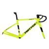 HIMALO 700c Road Bike Frameset C Brake Carbon Frames with Fork + Seat Tube + Integrated Handlebar QR 100/130mm Frame 45/48/51/54CM(Yellow,54CM) view 1