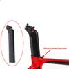 HIMALO Carbon Road Bike Frameset 46/48/50/52/54cm Breaking Wind Racing Frame EPS Internal Routing C Brake QR 100/130mmwith Fork Seat Tube(Red,48CM) view 3