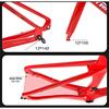 HIMALO Carbon Fiber Road Bike Frameset EPS Wind Breaking Racing Frame 46/48/50/52/54cm Internal Routing 100/142mm Thru Axle Disc Brake Frame(Orange,48cmc) view 4