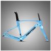 HIMALO Carbon Fiber Road Bike Frameset Disc Brake Racing Frame 45/48/51/54CM 12x100/12x142mm Thru Axle Bicycle Frame for 700c Wheels(Blue,51cm) view 1
