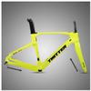 HIMALO Carbon Gravel Bike Frameset 700c Road Bike Frame 45/48/51/54cm Lightweight Disc Brake Frame Set Thru Axle F12x100mm/R12x142mm Internal Routing(Yellow,48CM) view 1