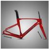 HIMALO Carbon Gravel Bike Frameset 700c Road Bike Frame 45/48/51/54cm Lightweight Disc Brake Frame Set Thru Axle F12x100mm/R12x142mm Internal Routing(Red,45CM) view 1