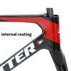 HIMALO Carbon Road Bike Frameset Disc Brake 700C Off-Road Racing Frame 45/48/51/54cm Front 100mm Rear 142mm Thru Axle Frame Set(Dark Gray,45CM) view 2