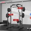 Power Cage, Multi-Function Power Rack with Pulley System Strength Training for Home Gym, Bench Press Squat LAT Pull-Down Pull-up Rowing, All in One Workout Cage (Black) view 4