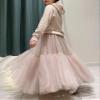 LIXINGHEITANG Fluffy Elastic Waist Skirts Long Loose Pleated Thin Skirt Women Summer s3 Pink8 M view 4