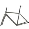 HIMALO 700C Road Bike Frameset Aluminum Alloy Disc Brake Frame BSA68 44/47/50/53/56CM Thru Axle 12X100mm/12X142mm, with Carbon Fork(Silver,50cm) view 1